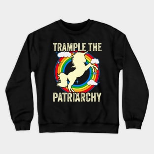 Smash The Patriarchy Rainbow Unicorn Crewneck Sweatshirt